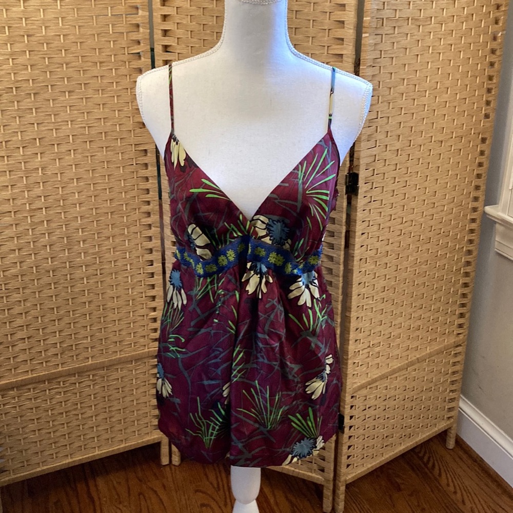 Johnny Was Floral Silk Cami